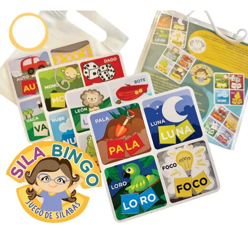 Juego Bingo Sílabas Encastrables Didáctico Silabingo Palabra