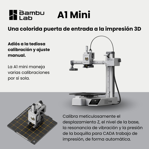 Impresora 3D Bambu Lab A1 mini combo AMS Lite color space grey
