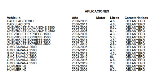 Piston Freno Disco Delantero Gmc Savana 2500 2006-2016 6.6l