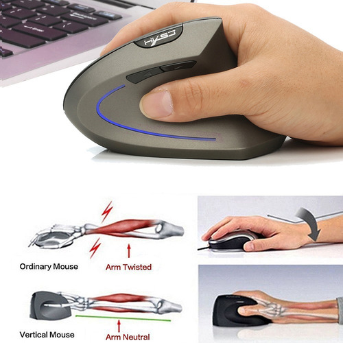 Hxsj Ratón Inalámbrico Vertical Ratón Ergonómico Recargable