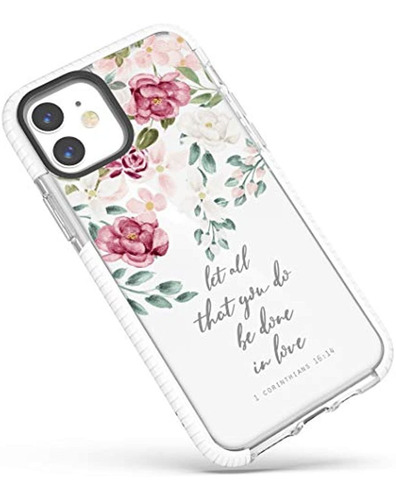 Funda Para iPhone 11, Patron De Rosas Rojas Rosadas Inspira