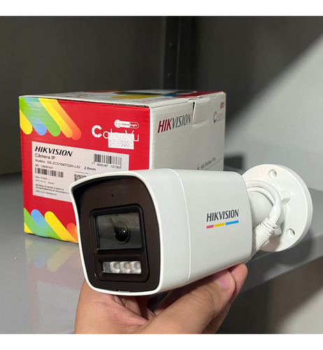 Câmera Bullet Hikvision 4mp Color Vu Ds-2cd1047g2h-liu Ip