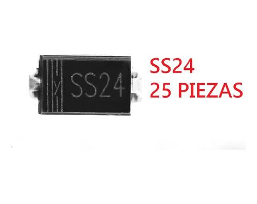 Paquete De 25 Unidades Ss24 Diodo Rectificador Smd