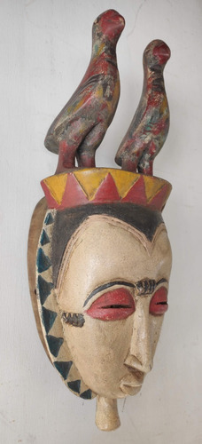 Máscara Africana De Madeira Decorativa
