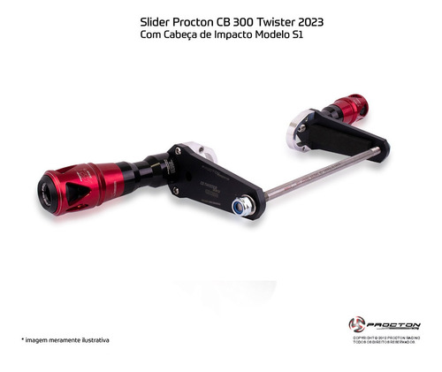 Protetor Slider Procton Modelo S1 Honda Cb300f Twister 2024