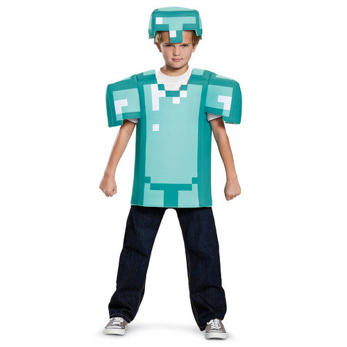 Disfraz Para Niño Talla L Armadura De Minecraft - Halloween