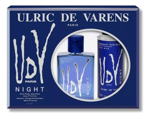 Perfume Ulric De Varens Nigth 60ml +bofy Srray 50ml For Men