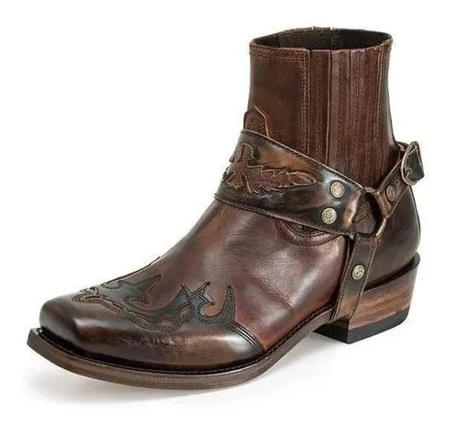 comprar Botas Vaqueras Hombre Bordadas De Estilo Romano Vintage  [u]