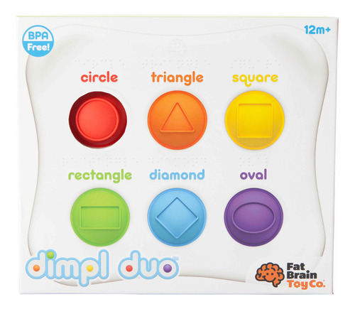 Juguete Fat Brain Toys Dimpl Duo Color Blanco