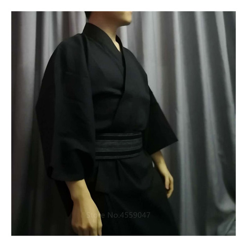 Disfraz De Samurái Con Cinturón Largo For Hombre, Kimono, Y