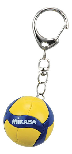 Llavero Balón Voleibol V200w Mikasa Réplica Miniatura 3.7cm Color Amarillo/azul