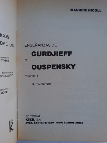 Comentarios Psicológicos Enseñanzas / Gurdjieff Y Ouspensky (Usado)