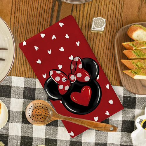 Toallas De Cocina Con Acuarela Para El Dia De San Valentín,