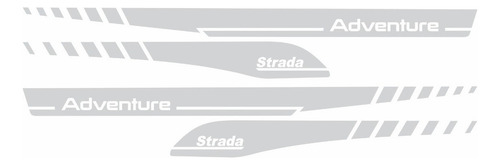 Kit Adesivos Para Fiat Strada Adventure Cabine Dupla 20204 Cor Prata