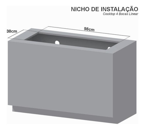 Cooktop Venax Linear Arena 4 Bocas De Embutir A Gás Bivolt