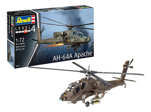 Revell 03824 Ah-64a Apache 1:72 Escala Unbuilt/unpainted Pla