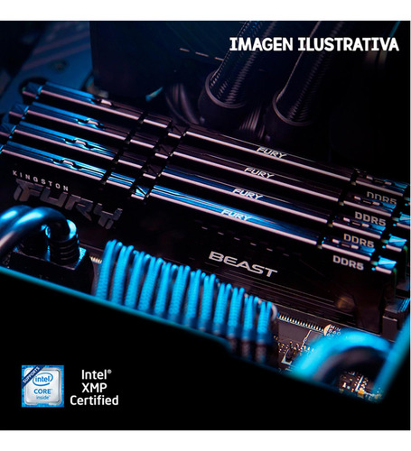 Memoria Ram Ddr5 16gb 5200mt/s Kingston Fury Beast Negro