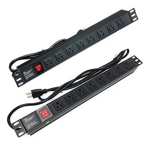 Regleta Para Rack Pdu 8 Tomas 15a Supresor De Picos Rack Red