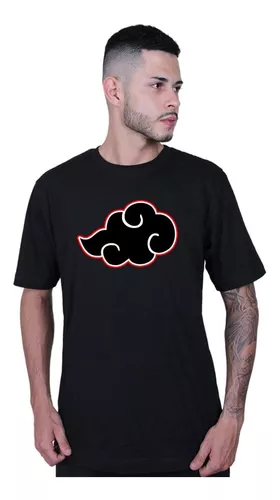 Camiseta Naruto Nuvem Akatsuki Desenho Camisa Masculina 100