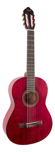 Guitarra Clásica Valencia 4/4 Vc204 - Color Rojo