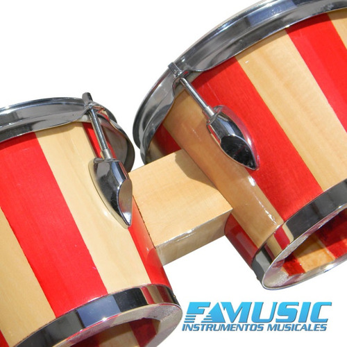 Imagen 2 de 4 de Bongo Percusion Ftb105 Standard C/torres Medidas 7 Y 8