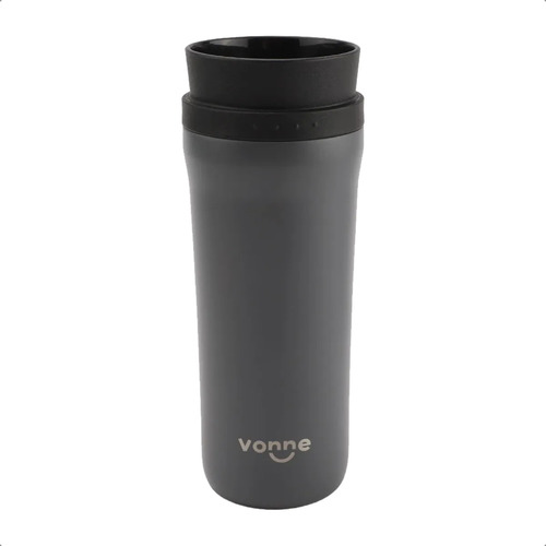 Vaso Térmico 480ml Acero Inox 6hs Frio Calor 360° Cafetero Gris Lisa