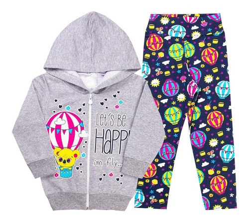 Imagem 10 de 10 de Kit 4 Conjuntos Infantil Menina Moletom Roupas Frio Inverno