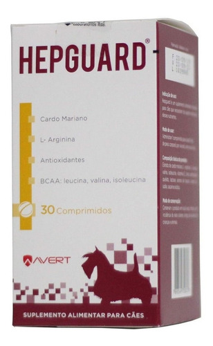 Avert Suplemento Alimentar Para Cachorros Hepguard 30 Compr.