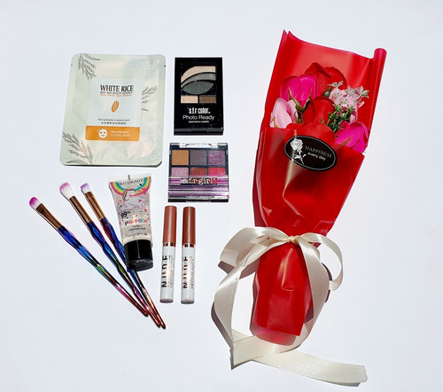 Ramo De Cosméticos Originales Con Caja Y Rosas De Jabón | Meses sin intereses Ramo De Cosméticos Originales Con Caja Y Rosas De Jabón | Meses sin intereses