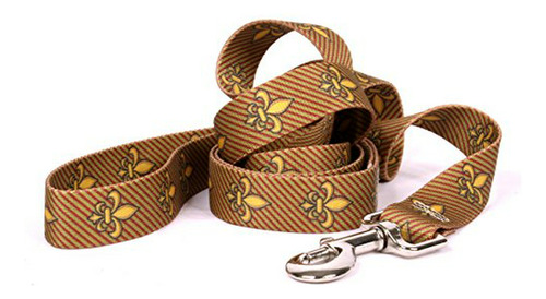 Correa Para Perro Fleur De Lis Oro 3/4  X 5' (60 ) - S/m