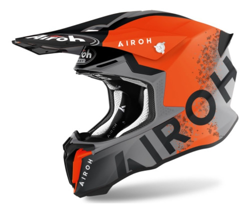 Casco Airoh Twist 2.0 Bit Naranja Matt Motocross Enduro Juri