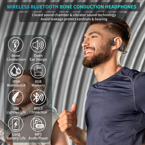 Auriculares Subacuáticos Bone Conduction Ip68 Para Nadar