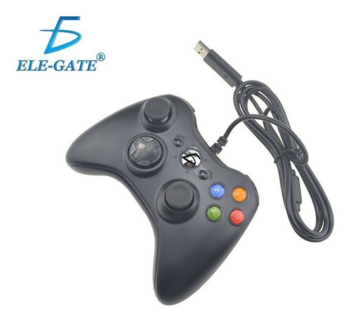 Imagen 3 de 5 de Control Gamepad Xbox 360 Alambrico Usb Pc Windows10 Ele-gate