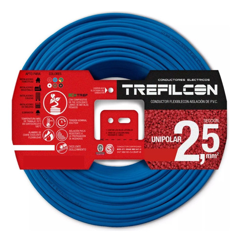 Cable Unipolar 2.5mm × 100mts Trefilcon (iram)