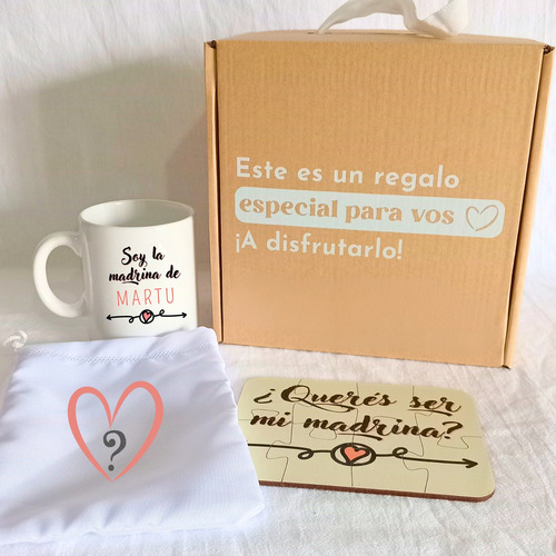 Regalo Original Madrinas Padrinos Caja Personalizada