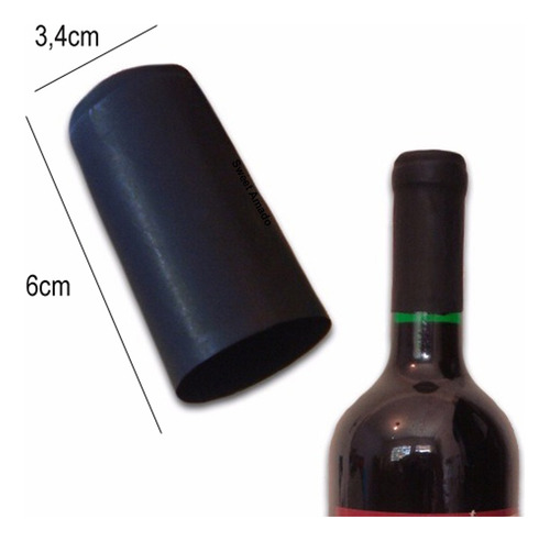 100 Lacre Termoencolhível P/ Vinho Cor Bordo 3,4cm X 6cm