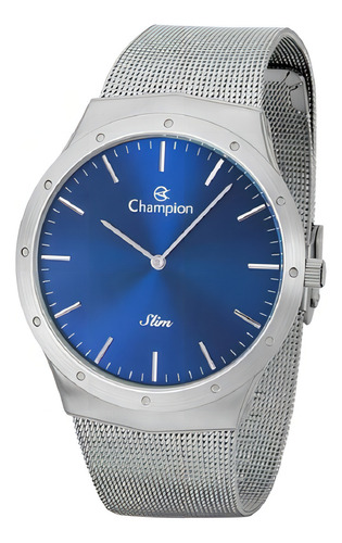 Relógio Champion Masculino Slim Mesh Prateado - Ca21811f