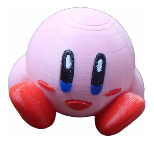 Kirby Sentado Juguete Adorno Muñeco 3d Pla Pixelados_