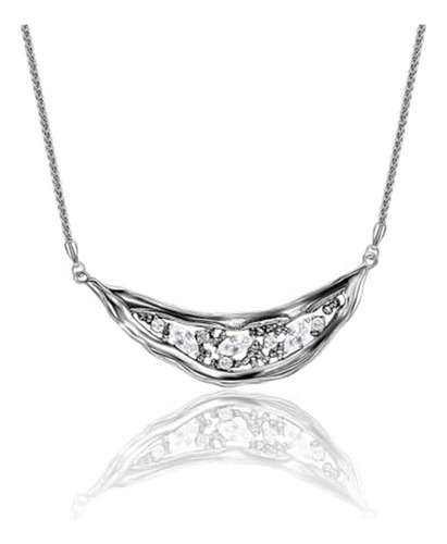 Collar Escudo De Plata De Ley 925 Con Cz Marquesa