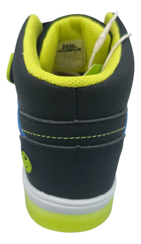 Tenis Niño Bota Velcro Cómodo Bubble Gummers Yoyo Negro/rey