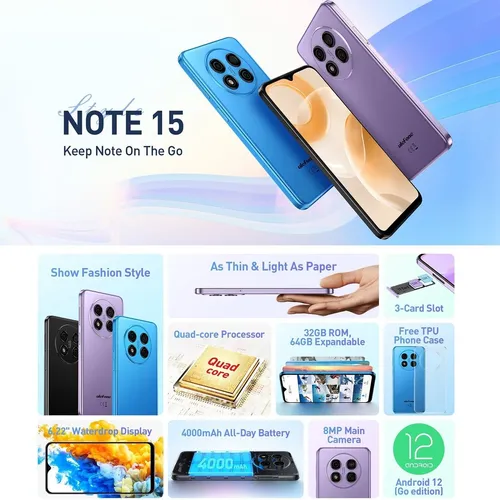 Ulefone Note 15 2gb + 3gb = 5gb 32gb Dual Sim Duos