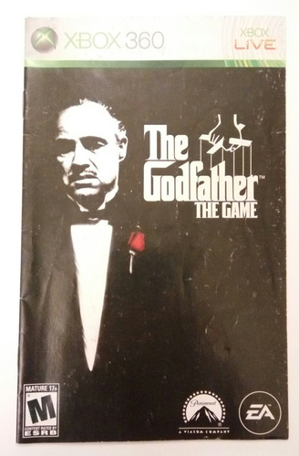 El Padrino The Godfather Xbox 360 Solamente Manual Booklet