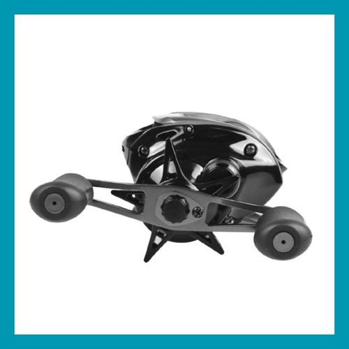 Reel baitcasting pesca carretes huevito 4 rulemanes color negro lado de la manija izquierdo Kushiro
