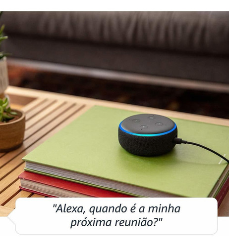 Echo Dot 3ª Geração Smart Speaker Com Alexa Amazon Bivolt Cor Preto 110V/220V