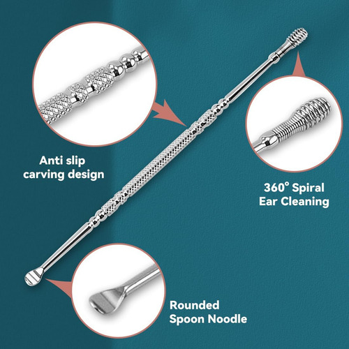 Kit De Limpieza De Oidos Extracción De Cera Acero Inoxidable