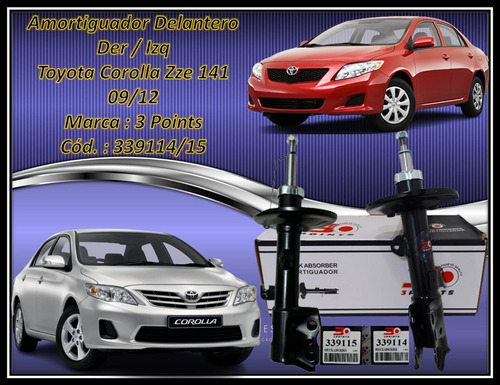 Amortiguador Delantero Der/izq Toyota Corolla Zze 141 09/12