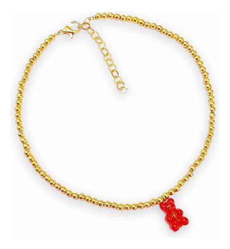 Collar Gargantilla Oso Rojo Gummy Bear Regalo Mujer Amor