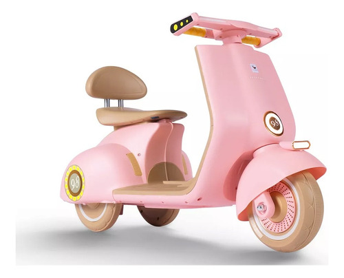 Moto Eléctrica Para Niños Tipo Vintage Recargable Con Música