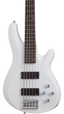 Schecter C-5 Deluxe 5-string Bass Guitar, Satin White Eea
