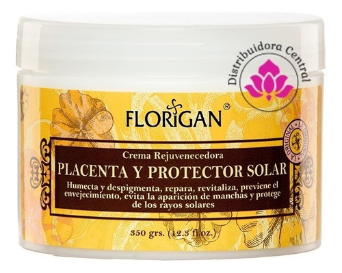 Crema Placenta Y Protector Solar Rejuvenecedora Florigan® Momento de aplicación Día Tipo de piel Seca Manchada